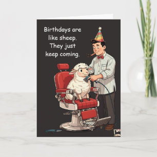 Tarjeta Los Cumpleaños Son Como Ovejas, Siguen Llegando