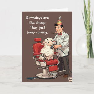 Tarjeta Los Cumpleaños Son Como Ovejas, Siguen Llegando