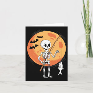 Tarjeta Los curiosos amantes de la pesca en Skeleton Moon 
