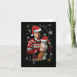 Tarjeta Los curiosos Navidades de Trump le gustan a los ga