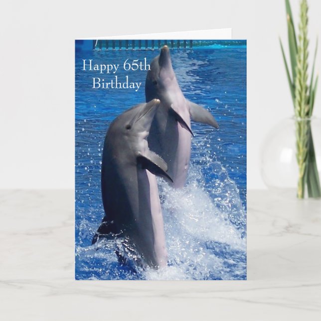 Tarjeta Los delfines cumplen 65 años (Anverso)