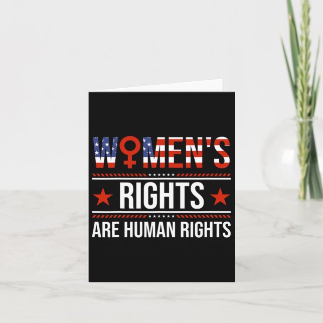 Tarjeta Los derechos de igualdad de la mujer son derechos  (Anverso)