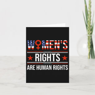Tarjeta Los derechos de igualdad de la mujer son derechos 