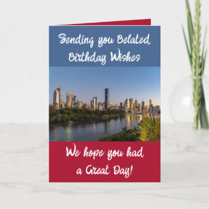 Tarjeta Los deseos de cumpleaños Belgrado agregan foto azu