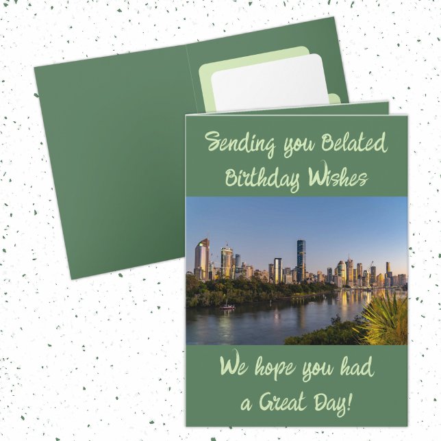 Tarjeta Los deseos de cumpleaños retrasados agregan foto v (Subido por el creador)