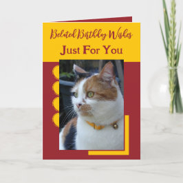 Tarjeta Los deseos de cumpleaños tardíos sólo para ti amar