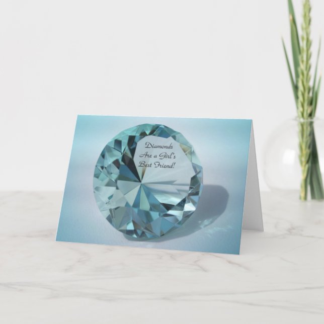 Tarjeta los diamantes son un mejor amigo de los chicas (Anverso)