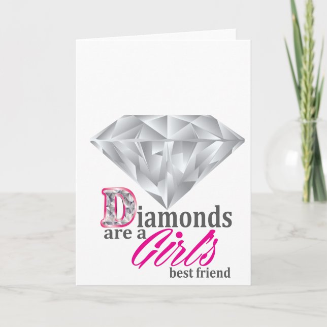 Tarjeta Los diamantes son un mejor amigo del chica (Anverso)