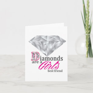 Tarjeta Los diamantes son un mejor amigo del chica