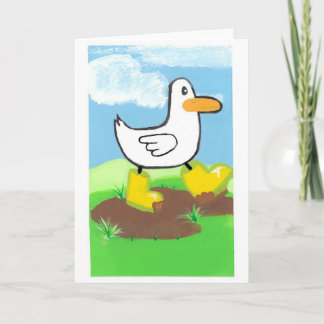 Tarjeta Los días embarrados son ideales para un saludo ton