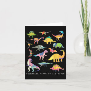 Tarjeta Los Dinosaurios Celebran Mentes De Todo Tipo De Au