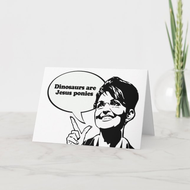 Tarjeta Los dinosaurios son potros de Jesús (Anverso)