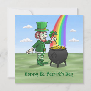Tarjeta Los duendes Feliz día de San Patricio