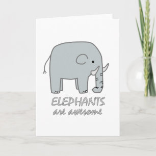 Tarjeta Los elefantes son increíbles