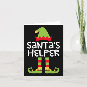 Tarjeta Los elfos de los Navidades de Santa Claus