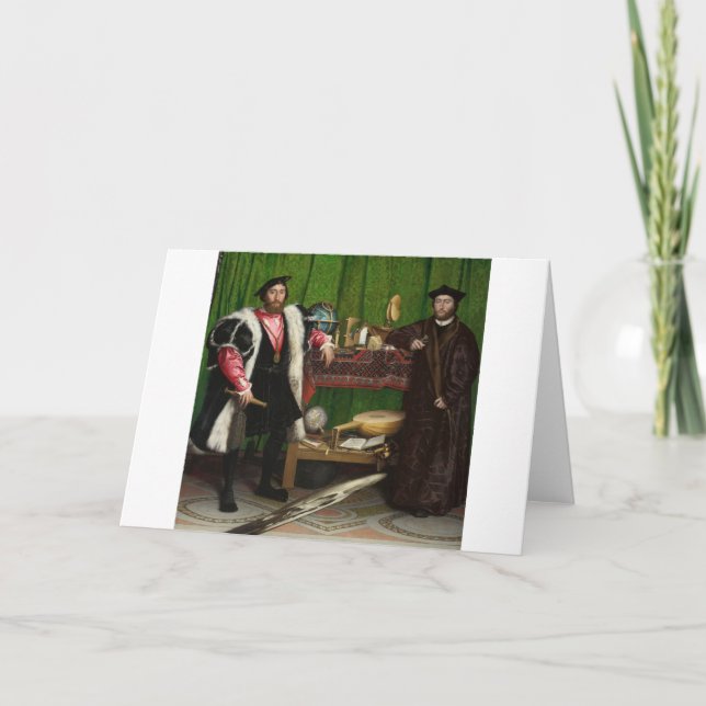 Tarjeta Los embajadores, Holbein el menor (Anverso)