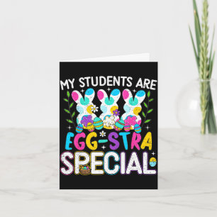 Tarjeta Los estudiantes son maestros del día de Pascua esp