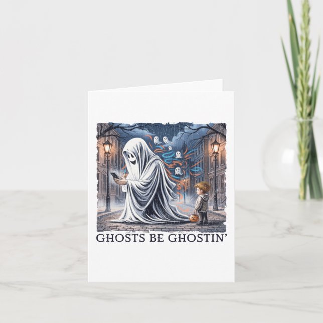 Tarjeta Los fantasmas están siendo fantasmas  (Anverso)