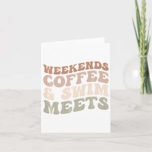 Tarjeta Los fines de semana de café y natación se encuentr