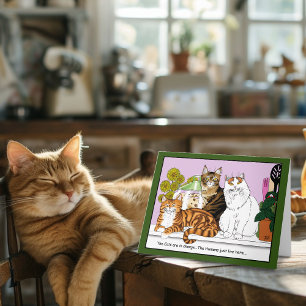 Tarjeta Los gatos están a cargo
