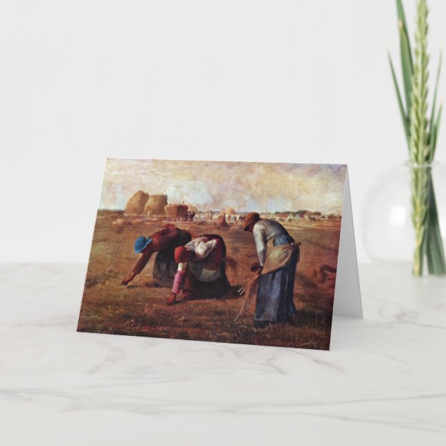 Tarjeta Los Gleaners By Millet (Mejor Calidad) (Anverso)
