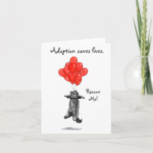 Tarjeta Los globos rojos me rescatan Notecards