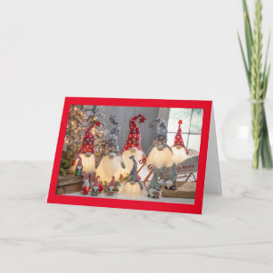 TARJETA LOS GNOMOS DICEN **COMPARTAMOS LAS FIESTAS**
