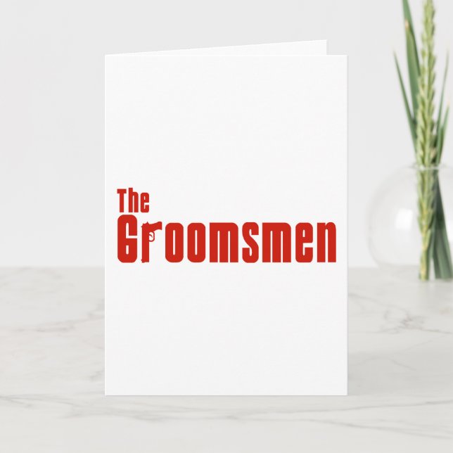 Tarjeta Los Groomsmen (Mafia Red) (Anverso)