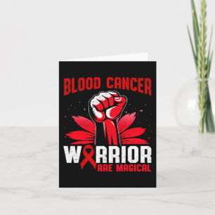 Tarjeta Los Guerreros Del Cáncer De Sangre Son Cinta Roja