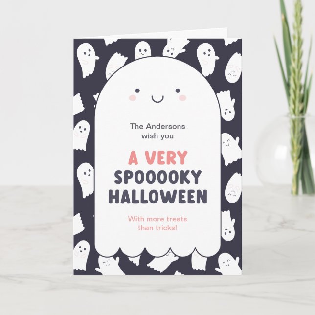 Tarjeta Los gustos de Halloween con fantasía (Anverso)