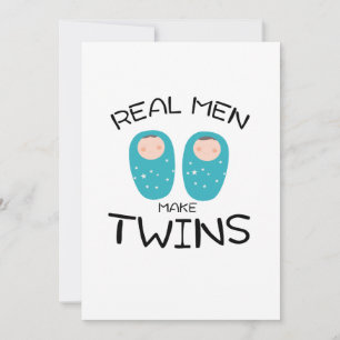 Tarjeta Los hombres de verdad hacen gemelos, papá mellizos
