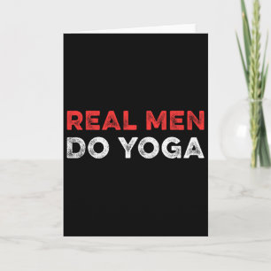 Tarjeta Los hombres de verdad hacen yoga Instructor de med