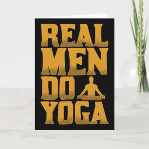Tarjeta Los hombres de verdad hacen yoga regalo divertido