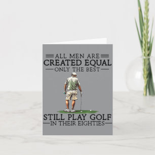 Tarjeta Los hombres juegan golf en ochenta regalos 80 para