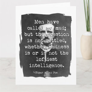 Tarjeta Los hombres me han llamado cita enojada del Poe