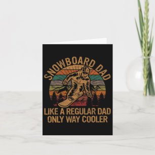 Tarjeta Los Hombres Snowboard A Papá Como Un Padre Regular