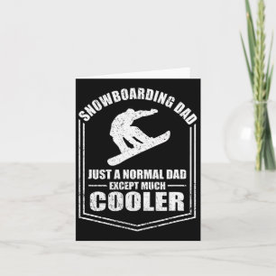 Tarjeta Los Hombres Snowboarding A Papá Son Un Papá Normal