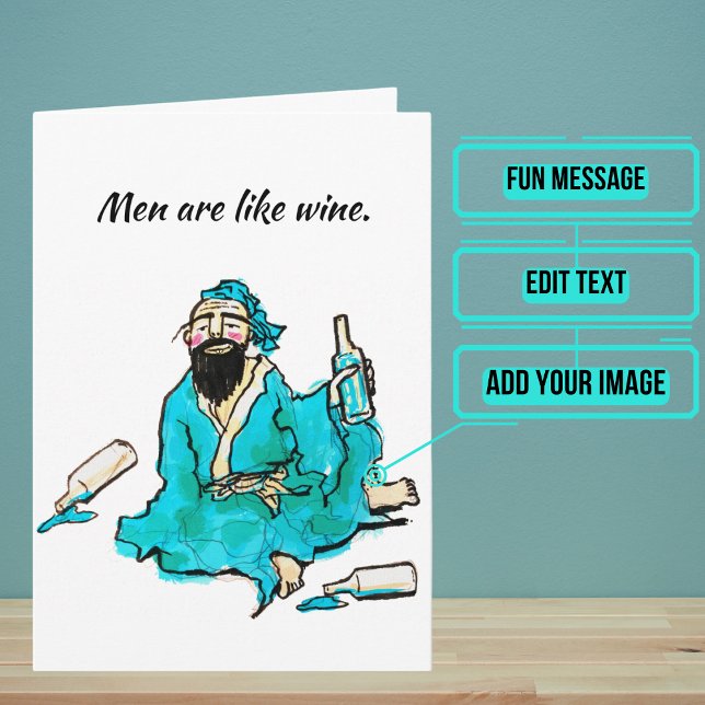 Tarjeta Los hombres son como el cumpleaños virgen divertid (This unique design is sure to get a laugh.)