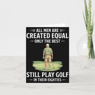 Tarjeta Los hombres son creados iguales juegan golf en los