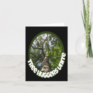 Tarjeta Los Huggers De Árbol Se Unen. Me Identifico Como U
