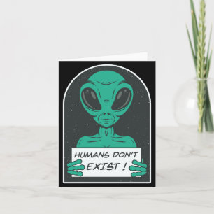 Tarjeta Los humanos alienígenas no existen