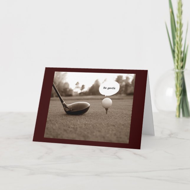TARJETA LOS HUMOSOS DESEOS DE CUMPLEAÑOS DE GOLFER (Anverso)
