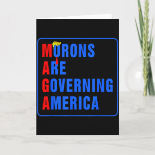 Tarjeta Los idiotas están gobernando América Divertido Tru