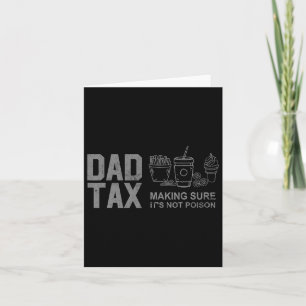 Tarjeta Los impuestos aseguran que no es el día de los pad