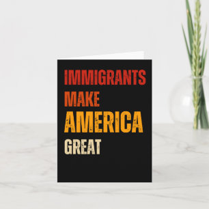 Tarjeta Los inmigrantes alimentan a Estados Unidos con pie