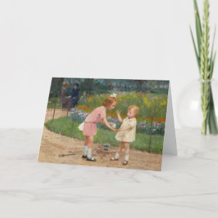 Tarjeta Los jardines de Luxemburgo   Victor Gabriel Gilber