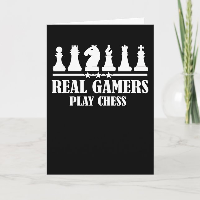 Tarjeta Los jugadores reales juegan al ajedrez (Anverso)