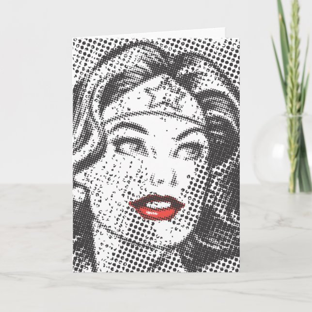 Tarjeta Los labios rojos de mujer maravilla (Anverso)