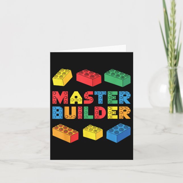Tarjeta Los ladrillos de la camiseta del Master Builder bl (Anverso)