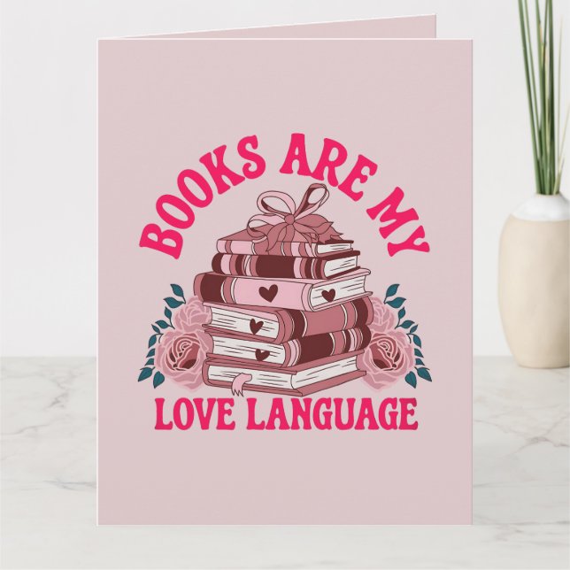 Tarjeta Los libros son mi lenguaje del amor (Anverso)